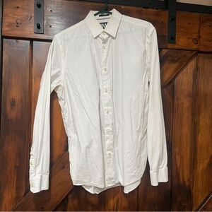 1MX Express white button down top